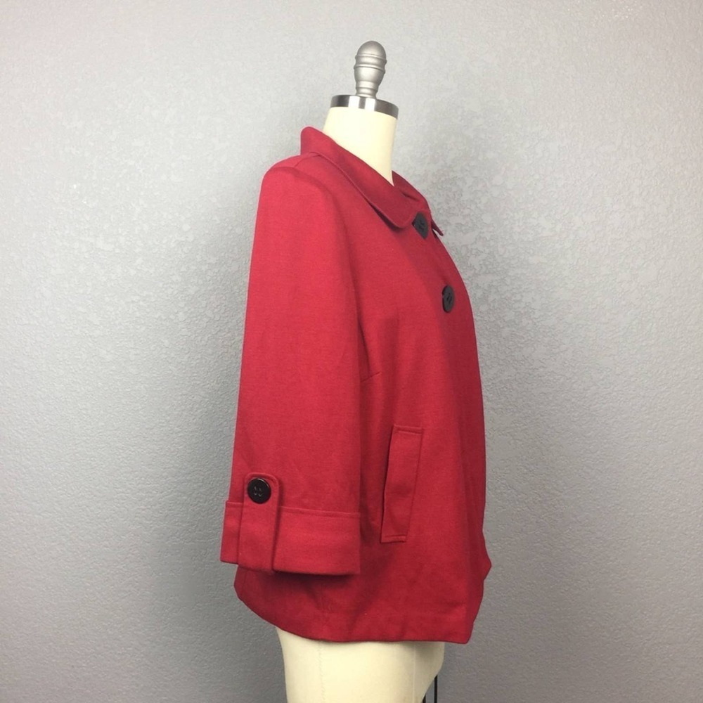 •First Option• Red Cape Jacket - Picture 4 of 7